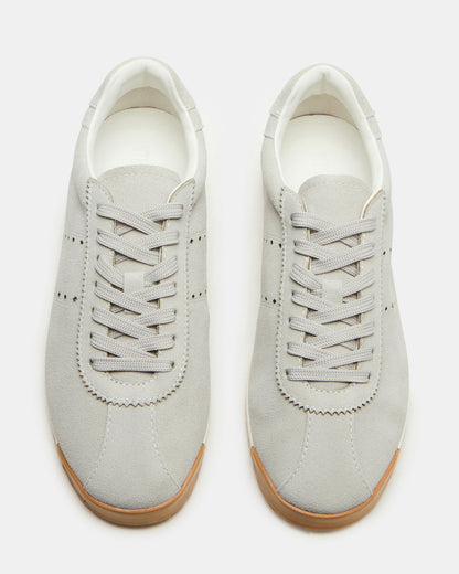 MIRAGE Grey Suede Low-Top Sneaker | Women's Sneakers | Steve Madden