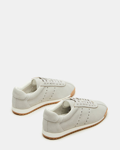MIRAGE Grey Suede Low-Top Sneaker | Women's Sneakers | Steve Madden