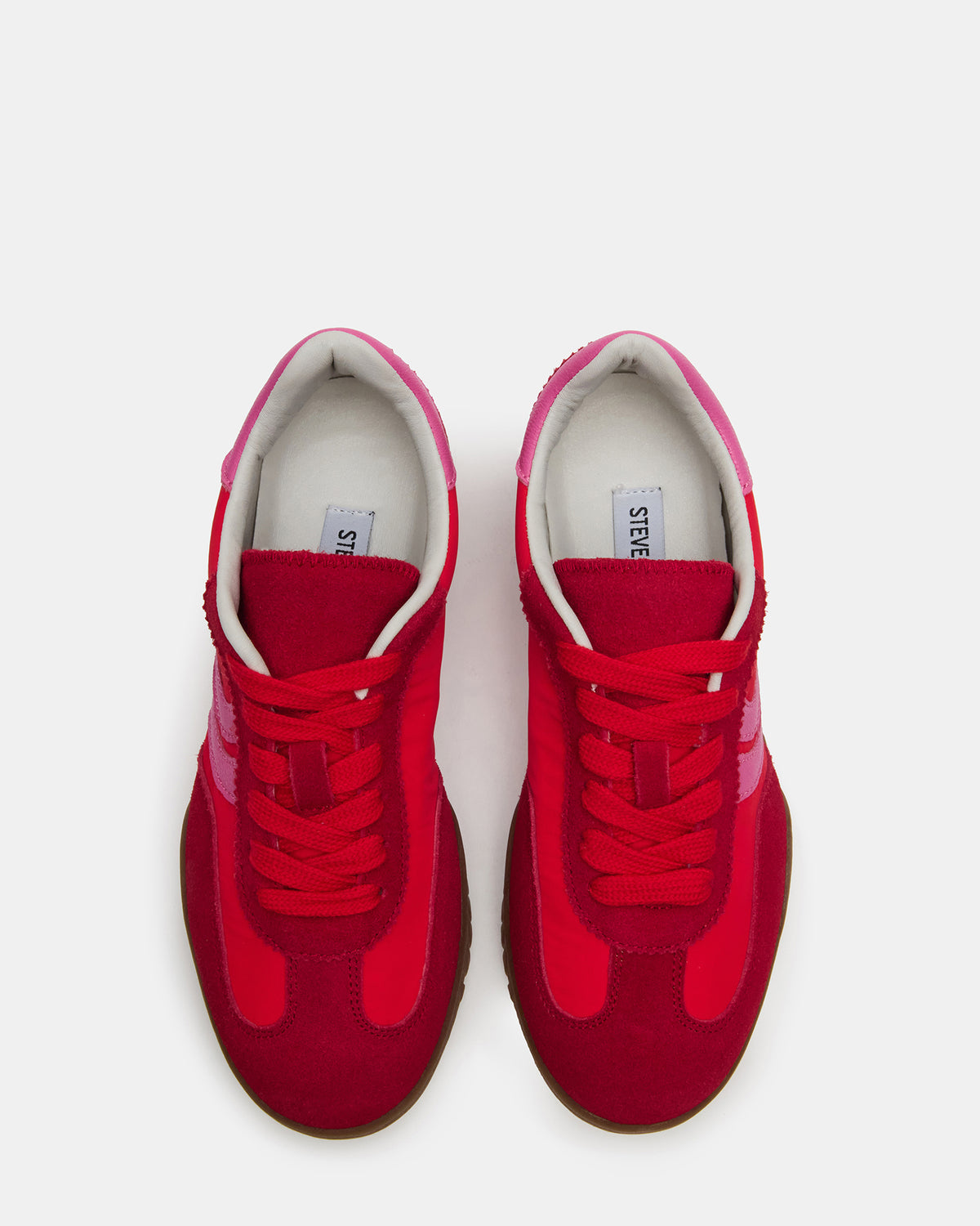 FUME Red Multi Women's Low-Top Lace-Up Sneaker | Steve Madden