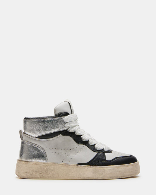 ENDLESS Black White High-Top Lace-Up Sneaker | Women's Sneakers | Steve Madden