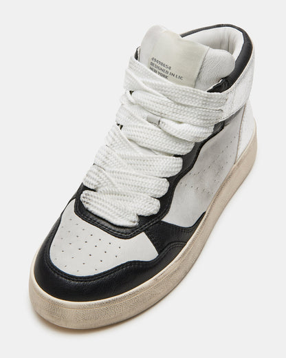 ENDLESS Black White High-Top Lace-Up Sneaker | Women's Sneakers | Steve Madden