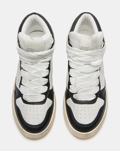 ENDLESS Black White High-Top Lace-Up Sneaker | Women's Sneakers | Steve Madden