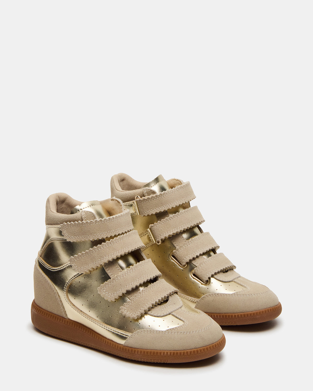 MUSTANG Gold Women's High-Top Velcro Sneaker | Steve Madden