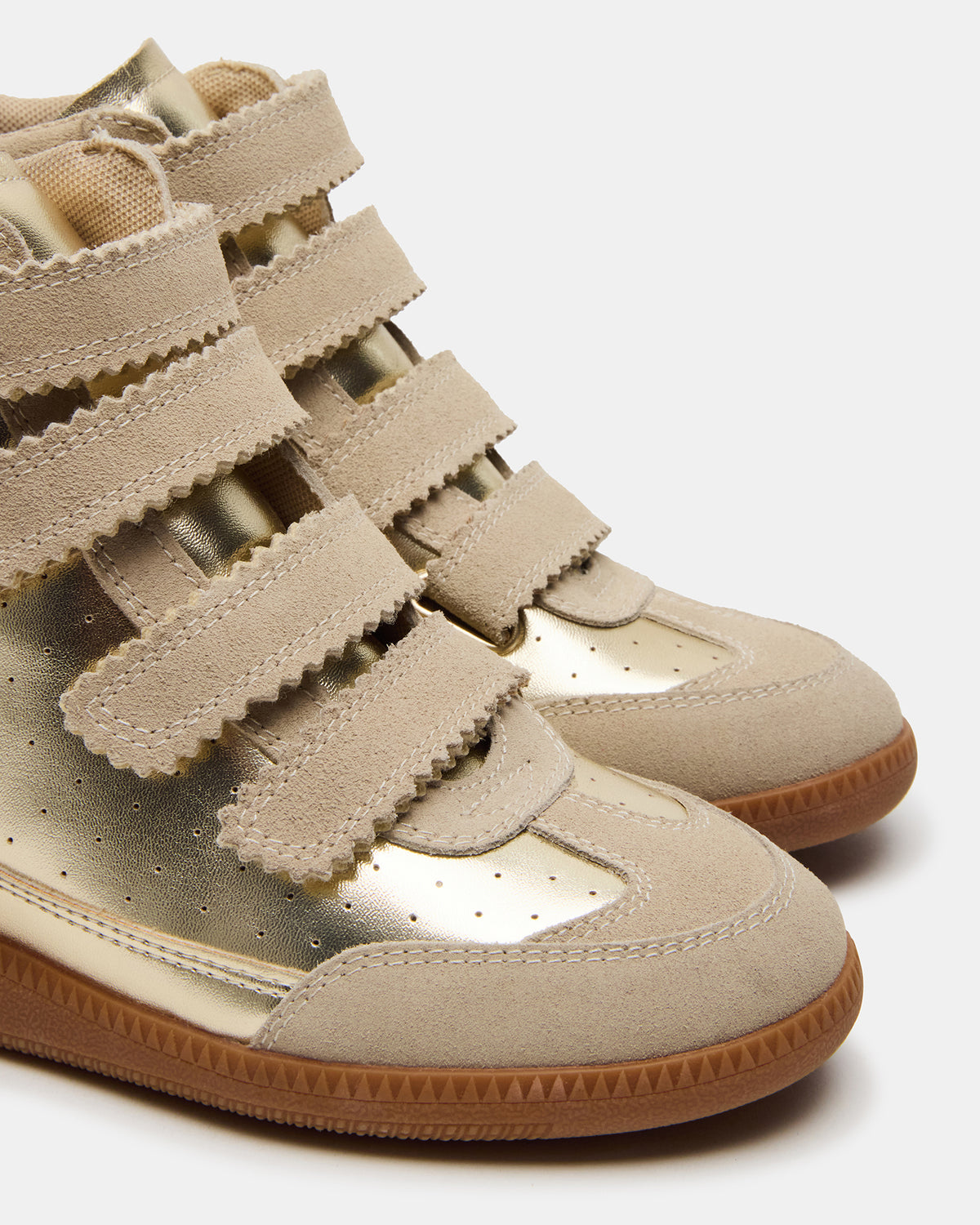 MUSTANG Gold Women's High-Top Velcro Sneaker | Steve Madden