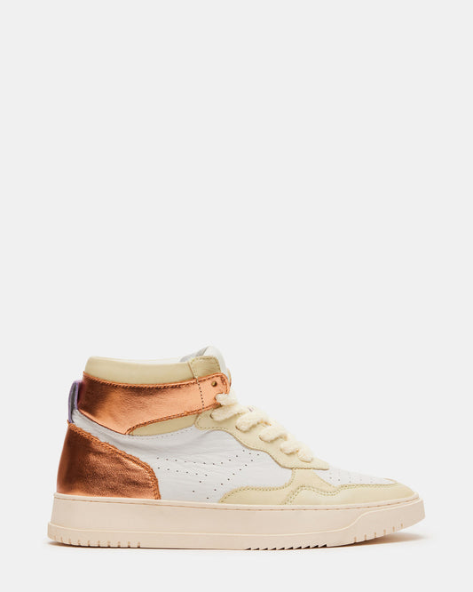 MARKED Yellow Multi High-Top Lace-Up Sneaker | Women's Sneakers | Steve Madden
