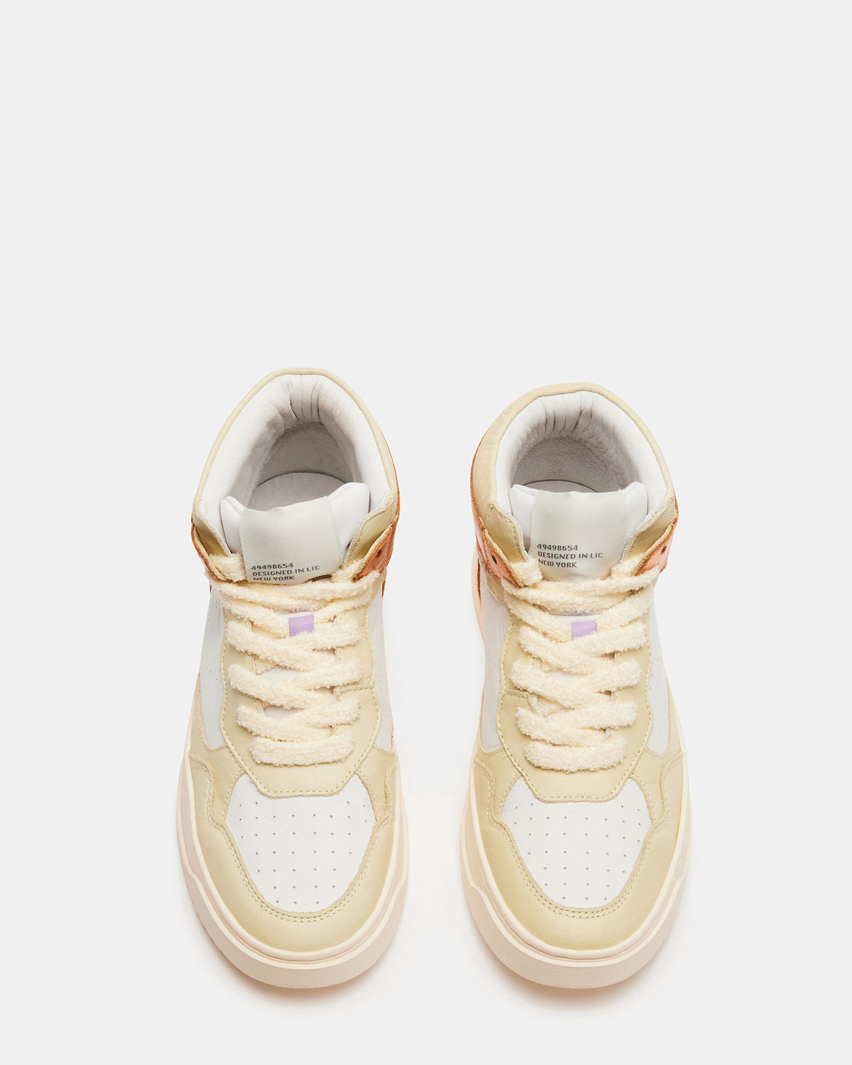 MARKED Yellow Multi High-Top Lace-Up Sneaker | Women's Sneakers | Steve Madden