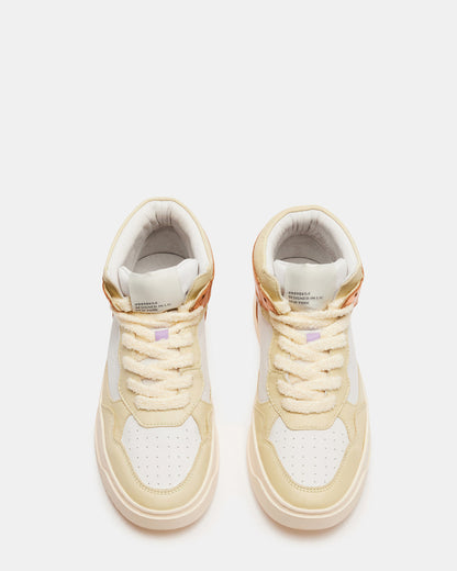 MARKED Yellow Multi High-Top Lace-Up Sneaker | Women's Sneakers | Steve Madden