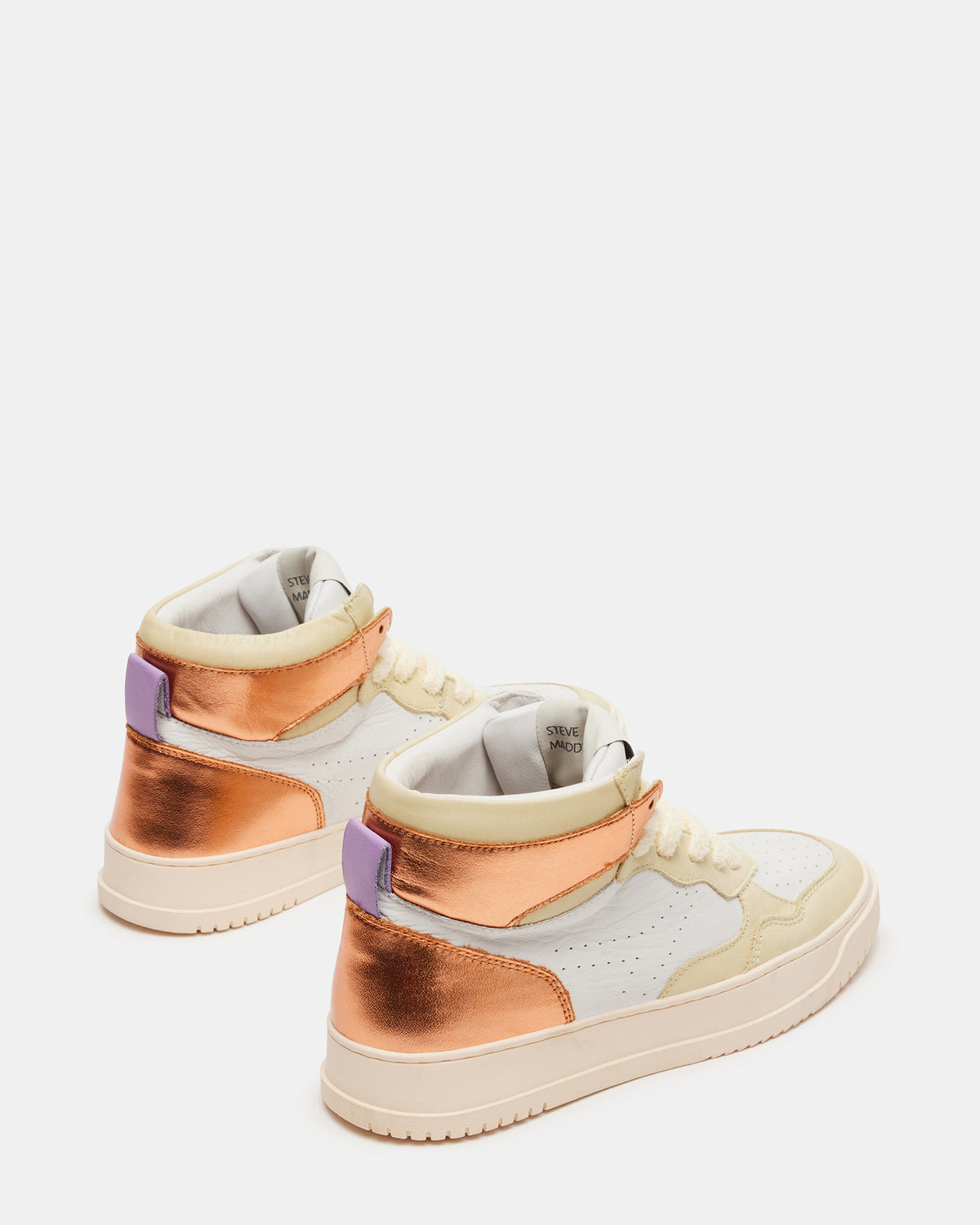 MARKED Yellow Multi High-Top Lace-Up Sneaker | Women's Sneakers | Steve Madden
