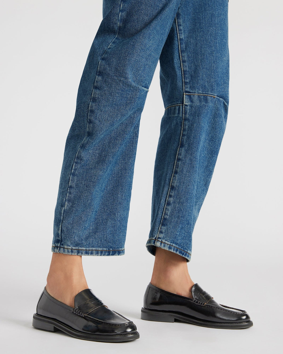 MADISON Black Leather Women's Penny Loafer | Steve Madden