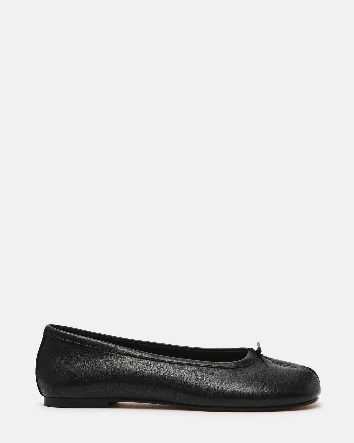CALICO Black Leather Split Toe Tabi Women's Ballet Flat | Steve Madden