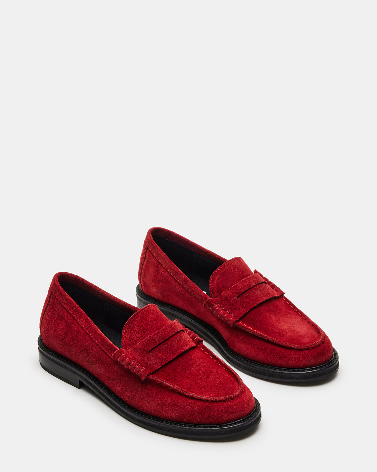 MADISON Red Suede Women's Penny Loafer | Steve Madden