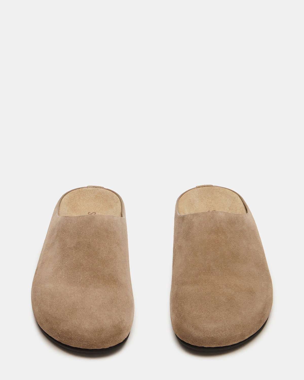 FERN Taupe Suede Mule Slip-On Round-Toe Women's Flat | Steve Madden