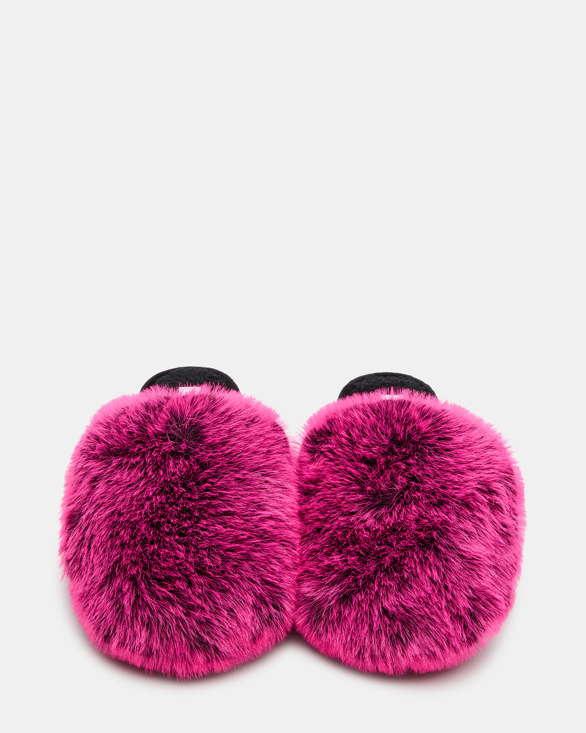 POOF Fushia Slip-On Faux Fur Mule Women's Flat | Steve Madden