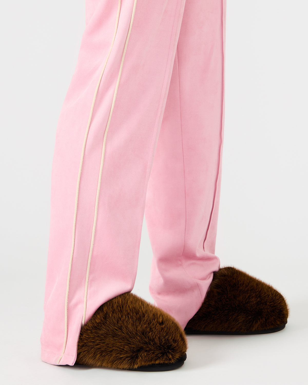 POOF Brown Slip-On Faux Fur Mule Women's Flat | Steve Madden