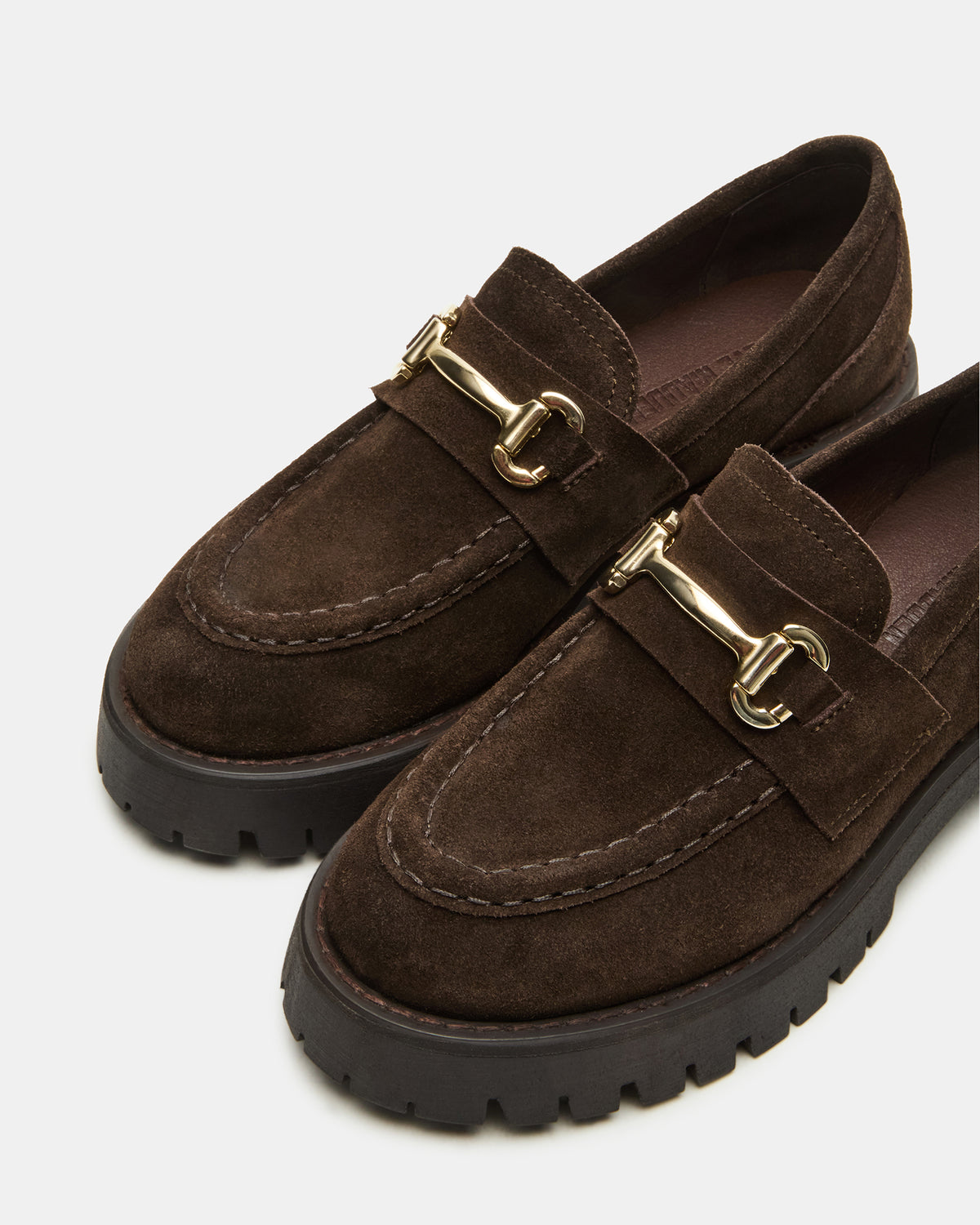 LANDO Brown Suede Lug Women's Loafer | Steve Madden