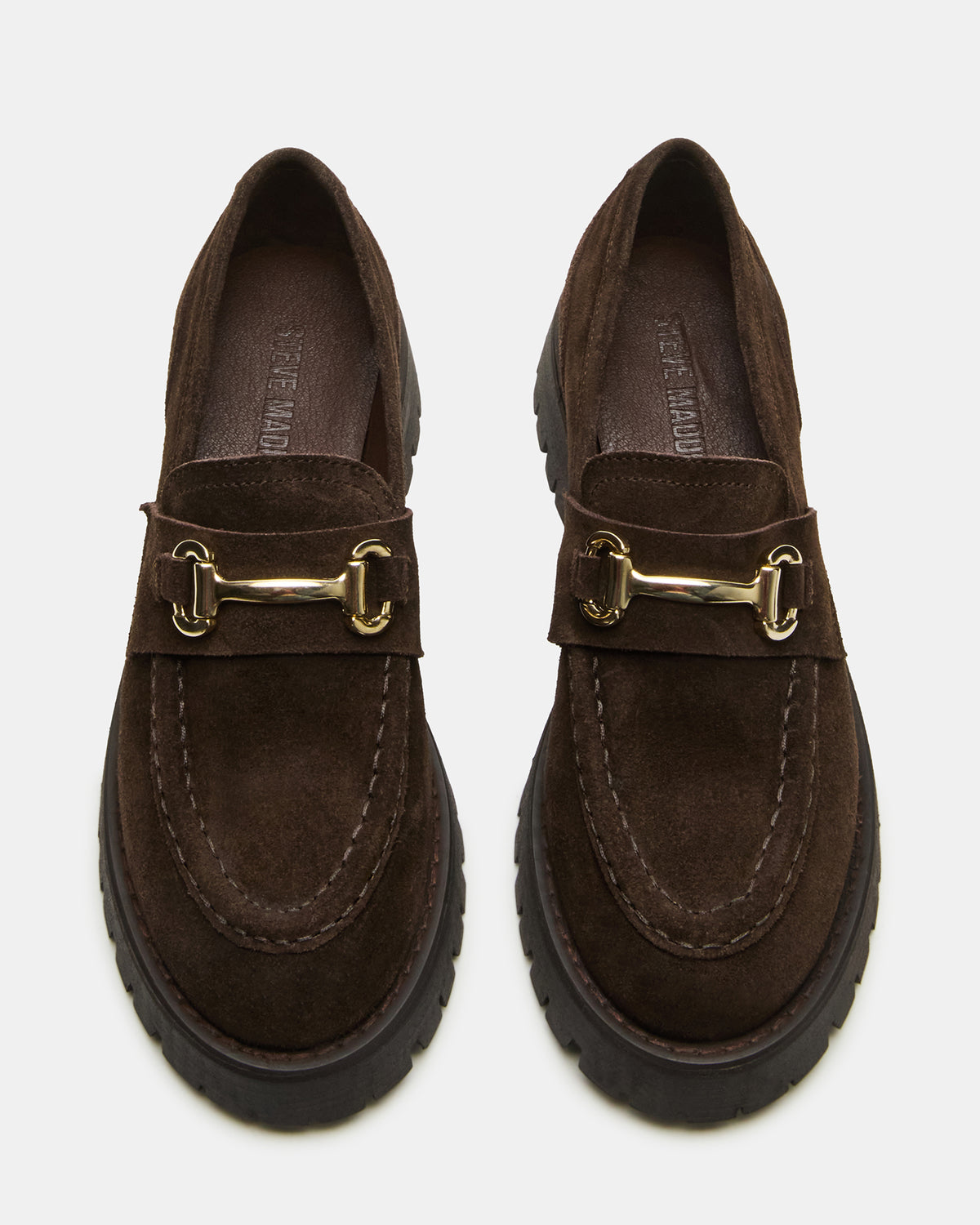 LANDO Brown Suede Lug Women's Loafer | Steve Madden