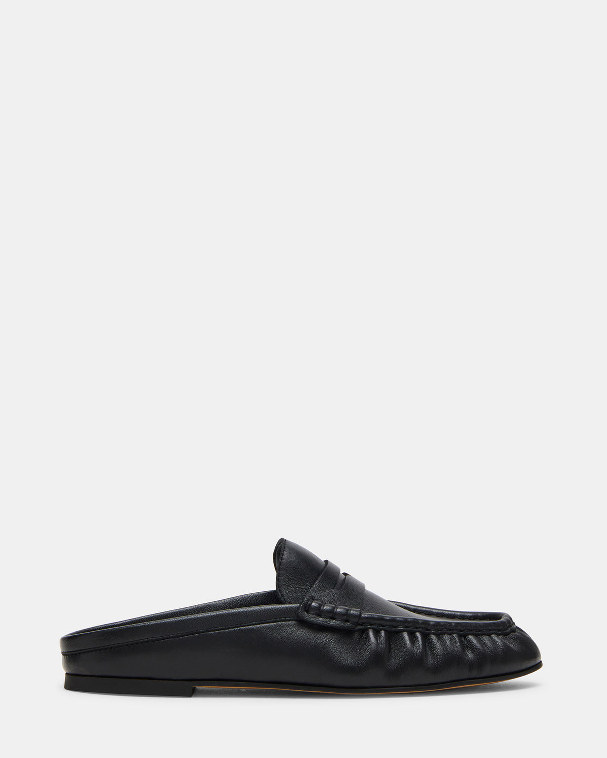 RAFE Black Leather Slip-On Mule Women's Flat | Steve Madden