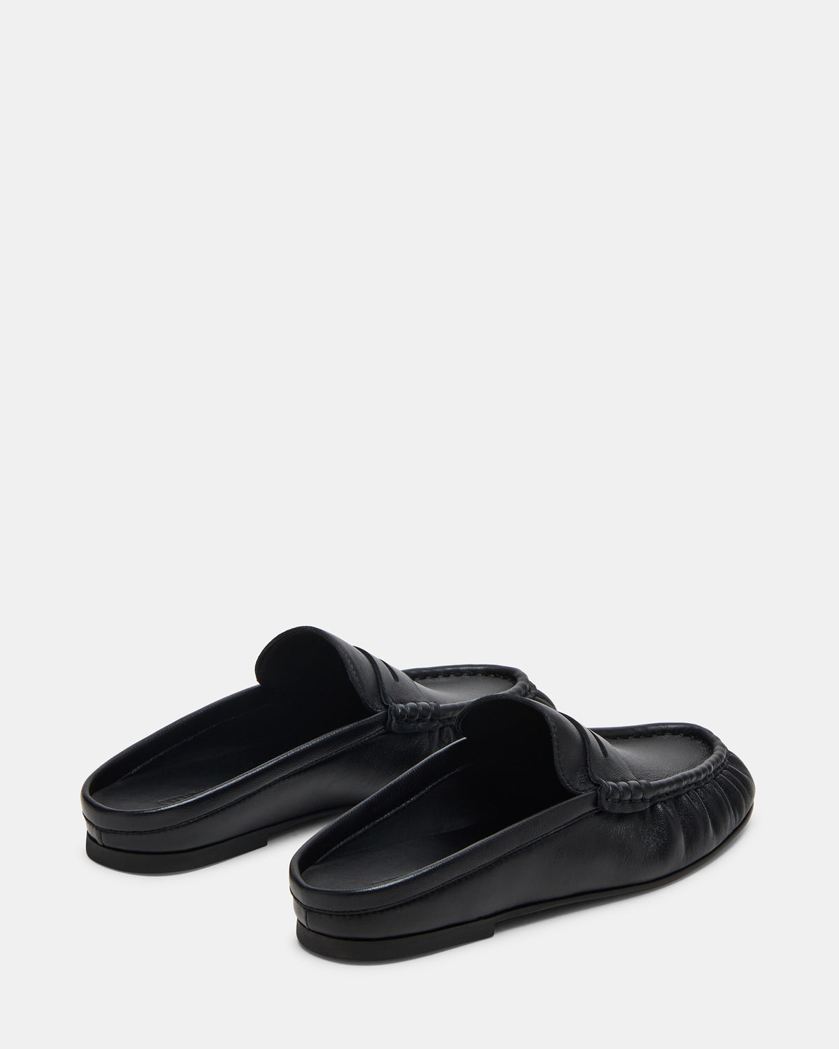 RAFE Black Leather Slip-On Mule Women's Flat | Steve Madden