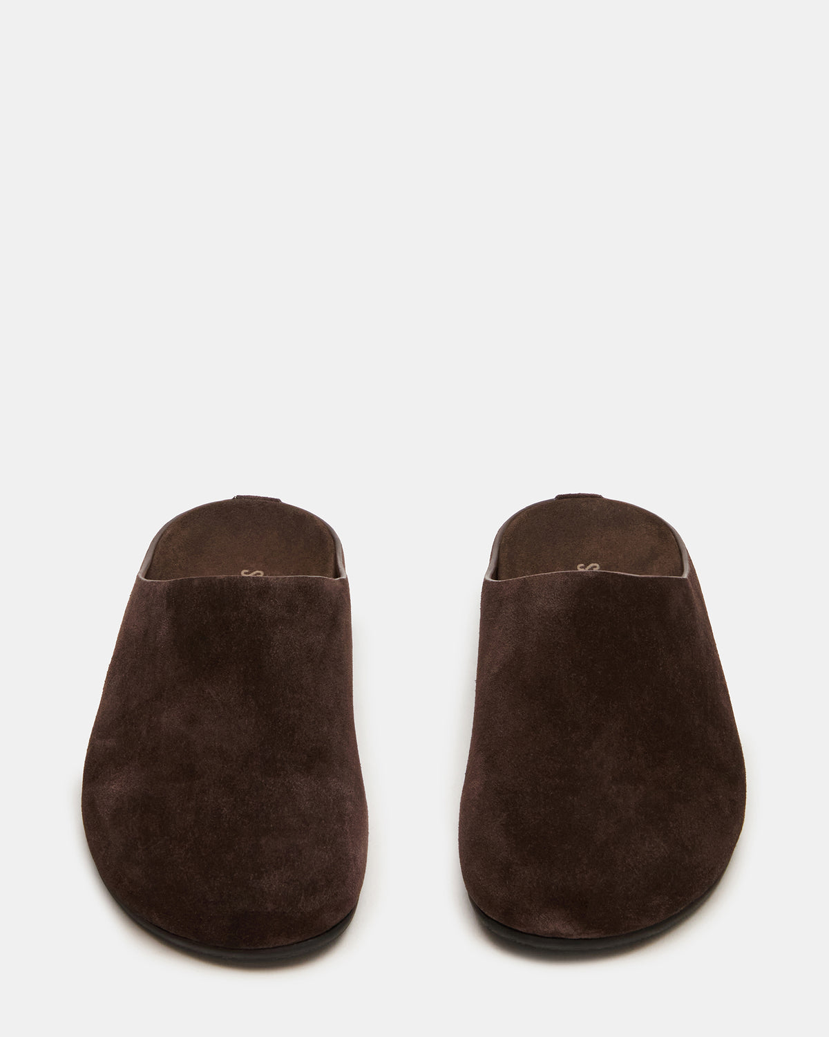 FERN Brown Suede Mule Slip-On Round-Toe Women's Flat | Steve Madden