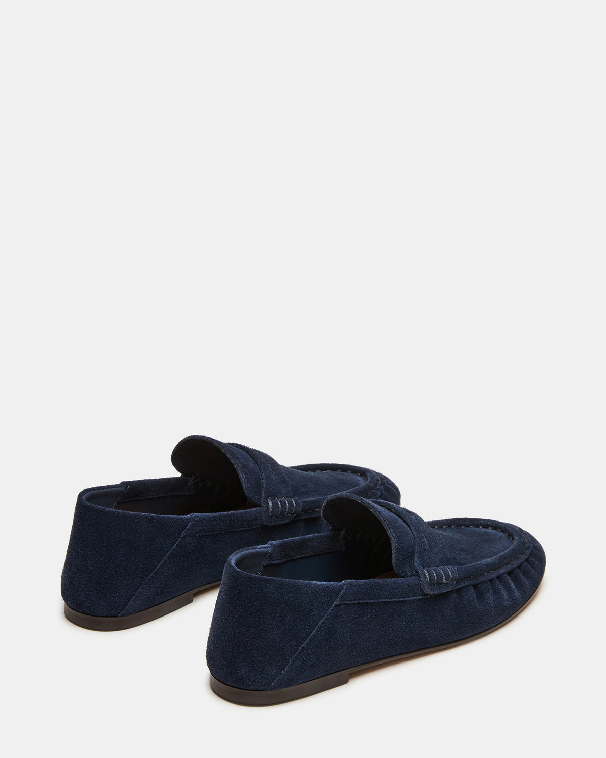 ROGER Navy Suede Slip-On Women's Loafer | Steve Madden