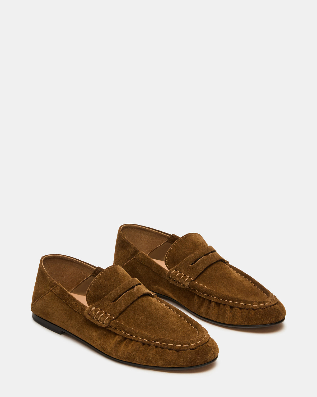 ROGER Taupe Suede Slip-On Women's Loafer | Steve Madden