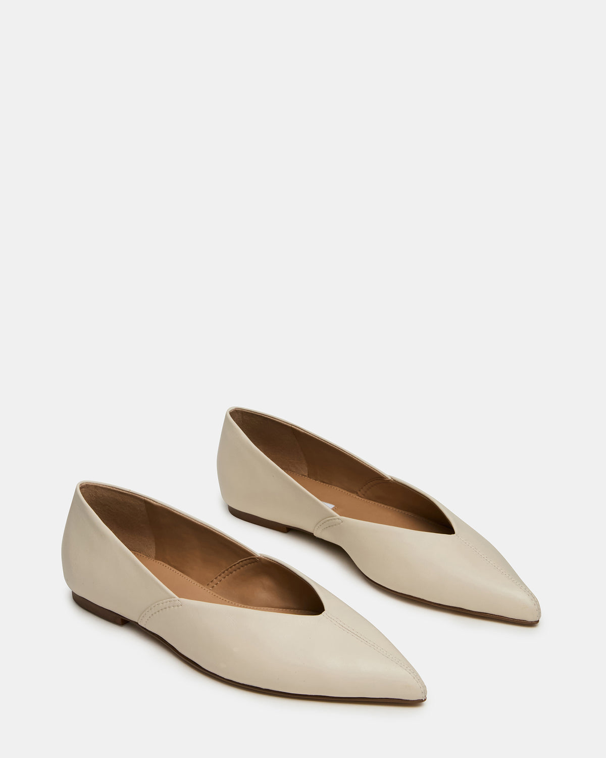 TOVI Bone Leather Pointed-Toe Ballet Women's Flat | Steve Madden