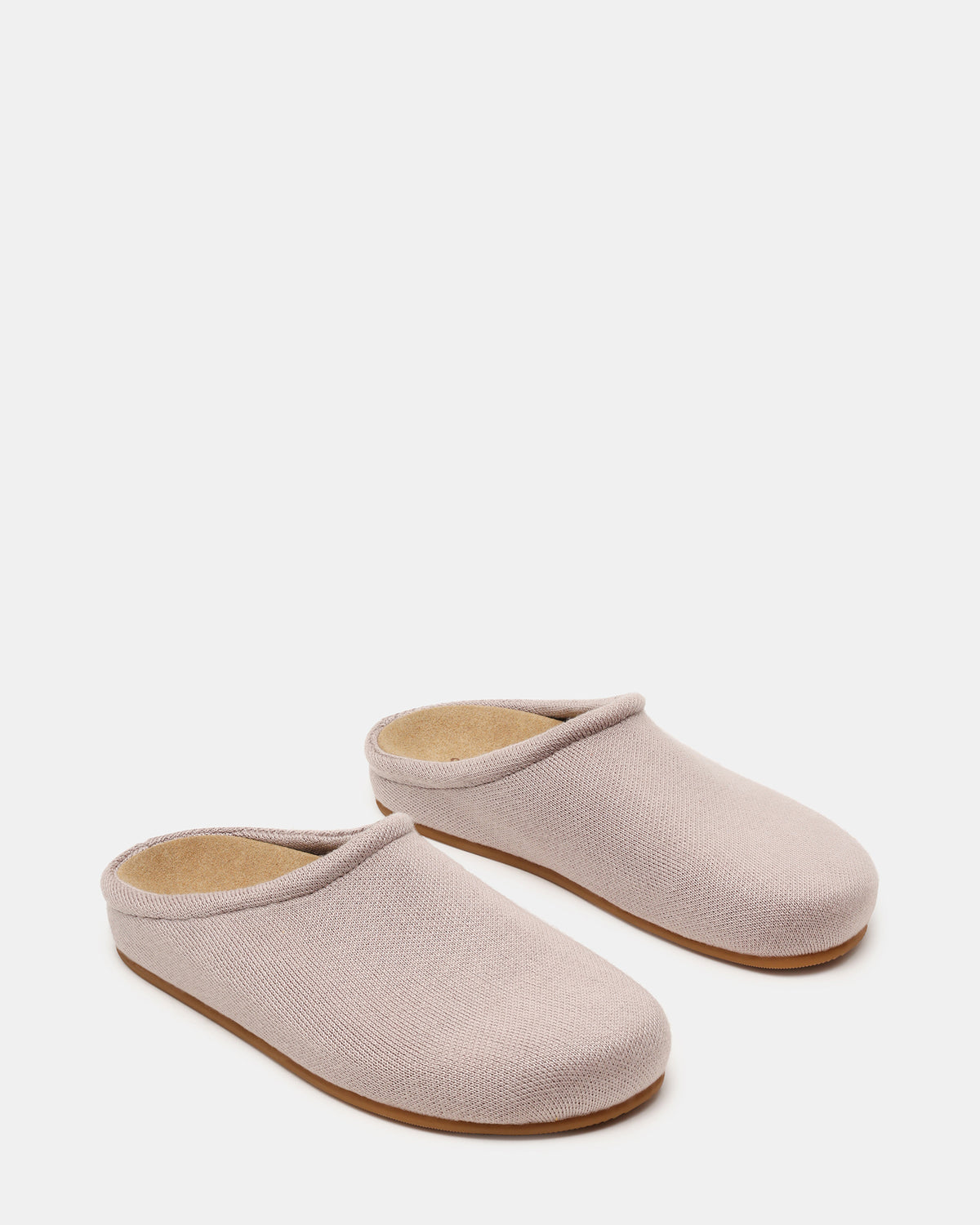 FERN Knit Taupe Mule Slip-On Round-Toe Women's Flat | Steve Madden