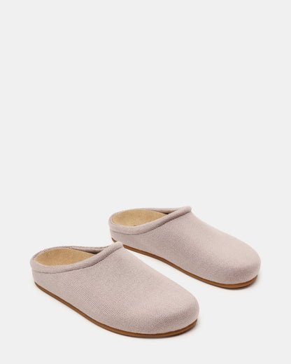 FERN Knit Taupe Mule Slip-On Round-Toe Women's Flat | Steve Madden