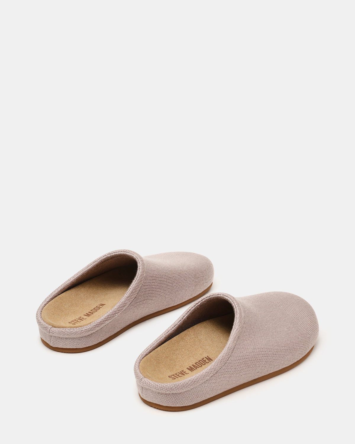 FERN Knit Taupe Mule Slip-On Round-Toe Women's Flat | Steve Madden
