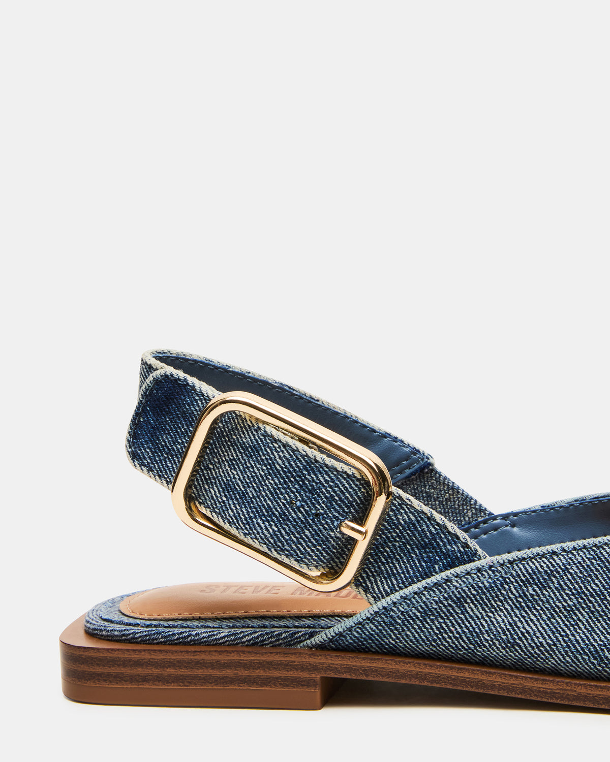 SHAY Denim Fabric Pointed-Toe Slingback Ballet Women's Flat | Steve Madden