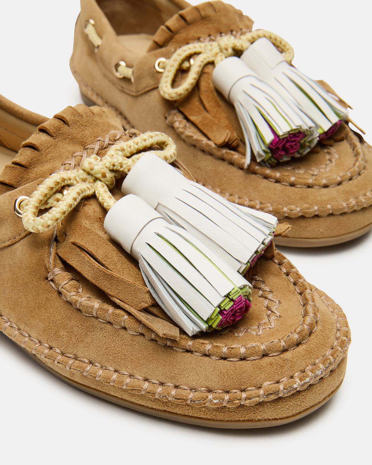 ABNER Chestnut Suede Flat Boat Women's Loafer | Steve Madden