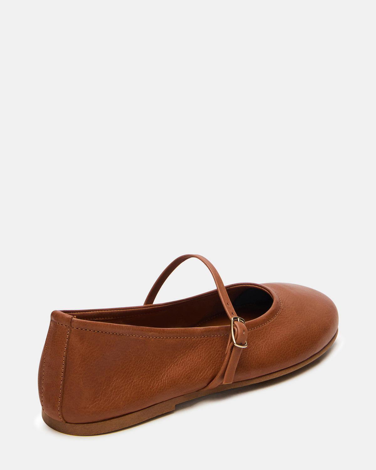BESETTE Tan Leather Mary Jane Ballet Women's Flat | Steve Madden
