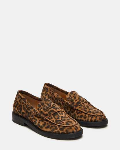 MADISON Leopard Suede Women's Penny Loafer | Steve Madden
