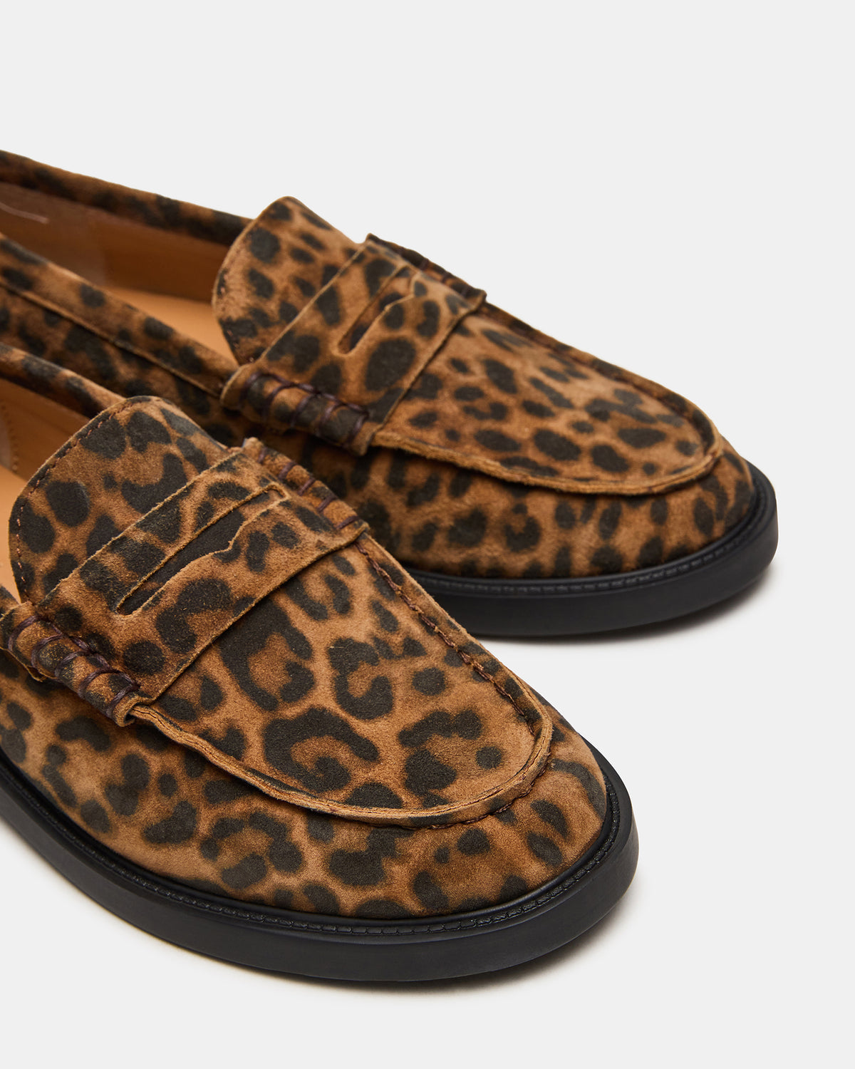 MADISON Leopard Suede Women's Penny Loafer | Steve Madden