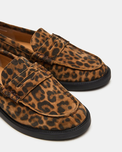 MADISON Leopard Suede Women's Penny Loafer | Steve Madden