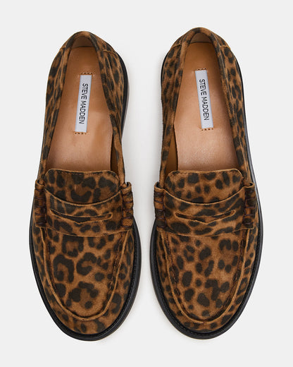 MADISON Leopard Suede Women's Penny Loafer | Steve Madden