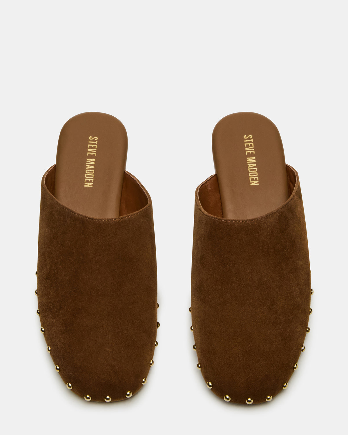 PEARSON Chestnut Suede Rounded-Toe Slip-On Women's Flat | Steve Madden