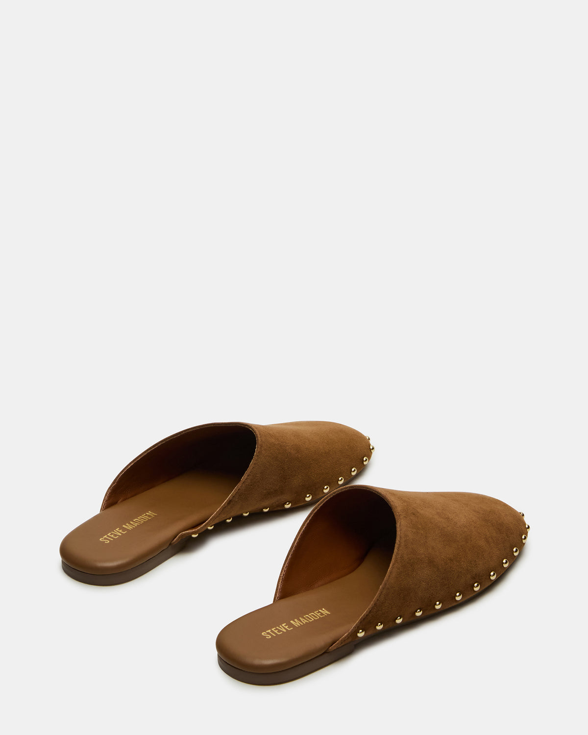 PEARSON Chestnut Suede Rounded-Toe Slip-On Women's Flat | Steve Madden
