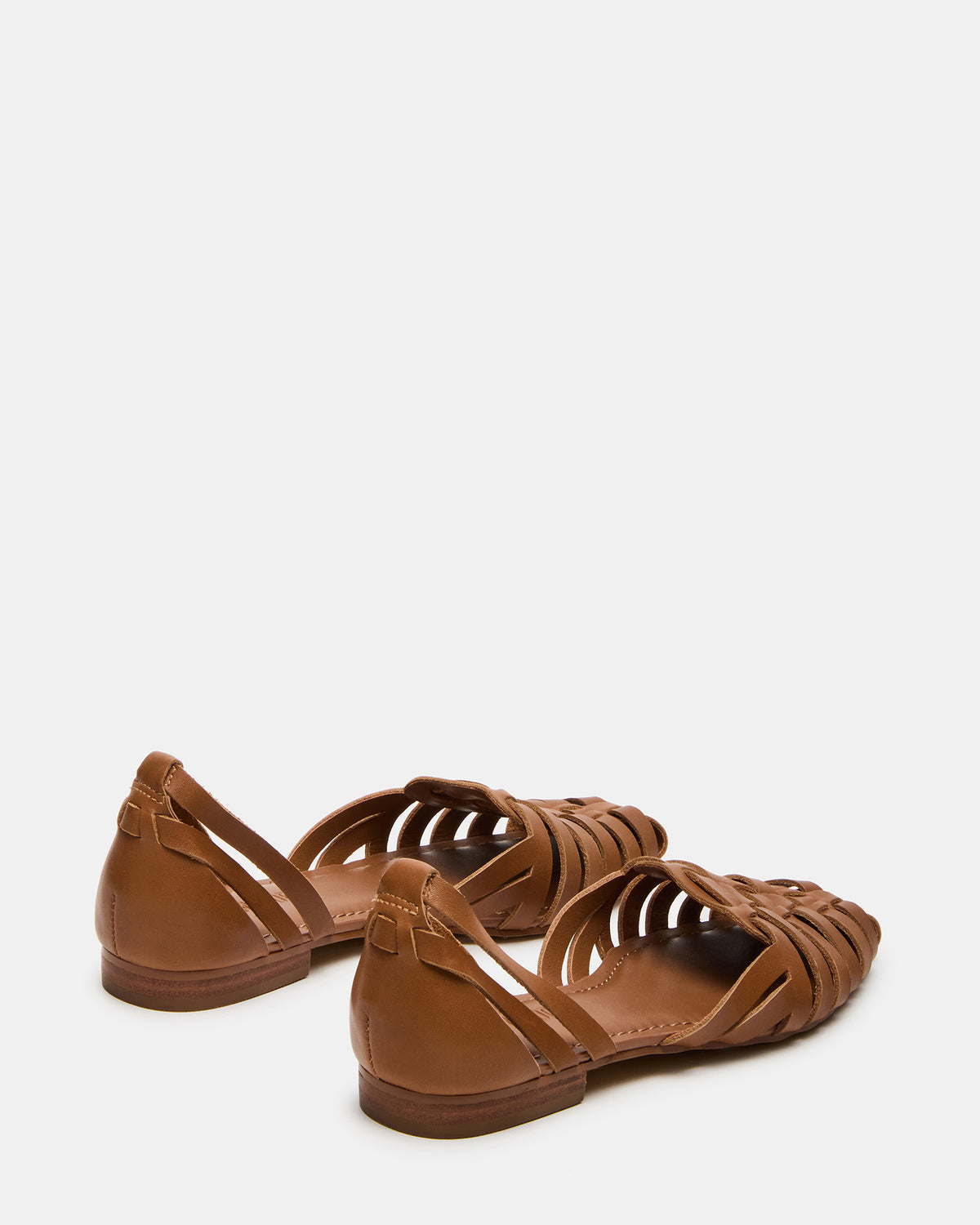 MEDLIN Tan Leather Square-Toe Fisherman Women's Flat | Steve Madden