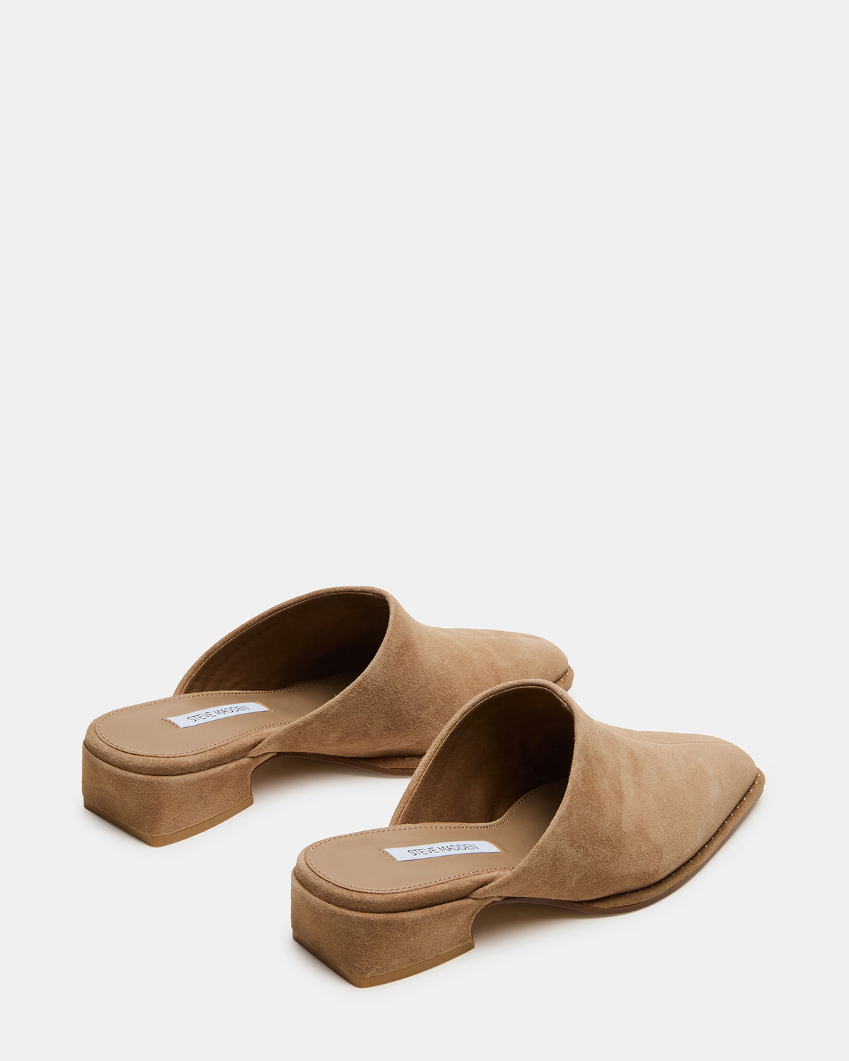 DESSA Taupe Suede Square-Toe Mule Women's Flat | Steve Madden