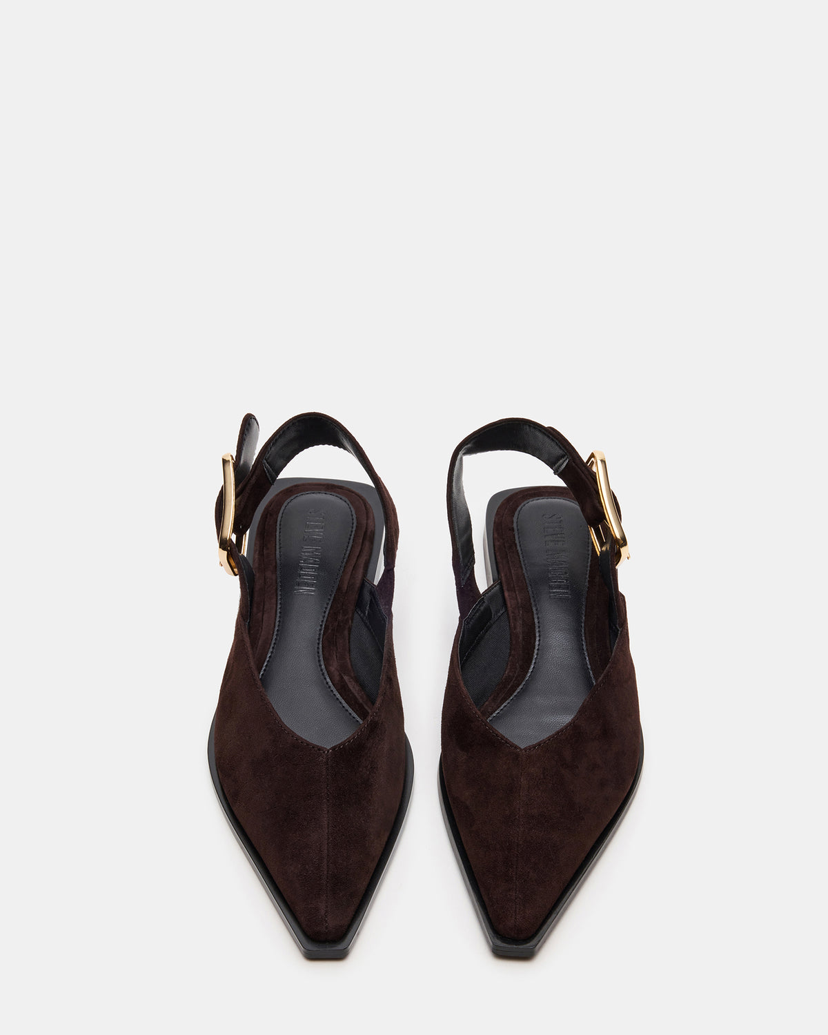 SHAY Brown Suede Pointed-Toe Slingback Ballet Women's Flat | Steve Madden