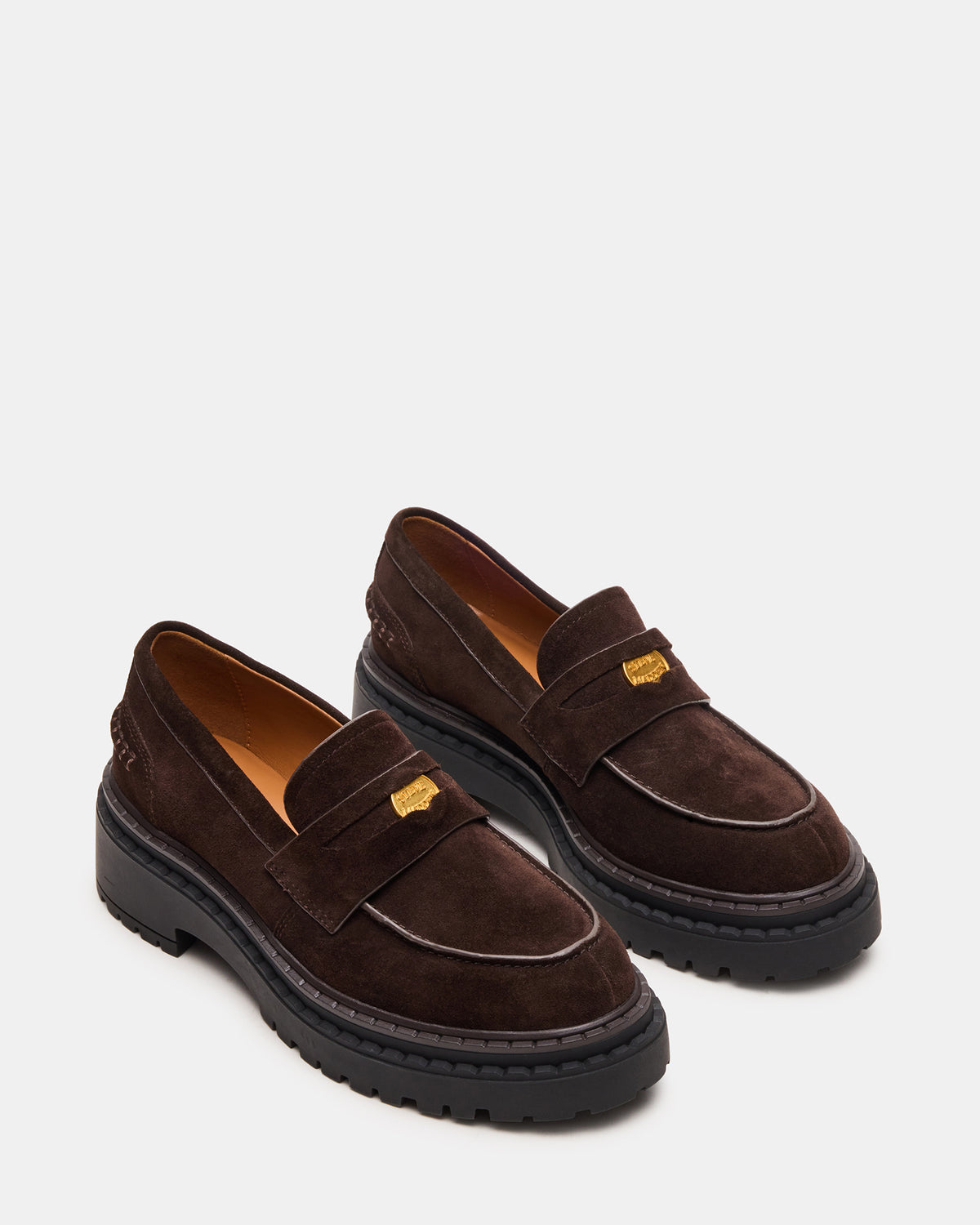 RAFTUS Brown Suede Platform Lug Women's Loafer | Steve Madden