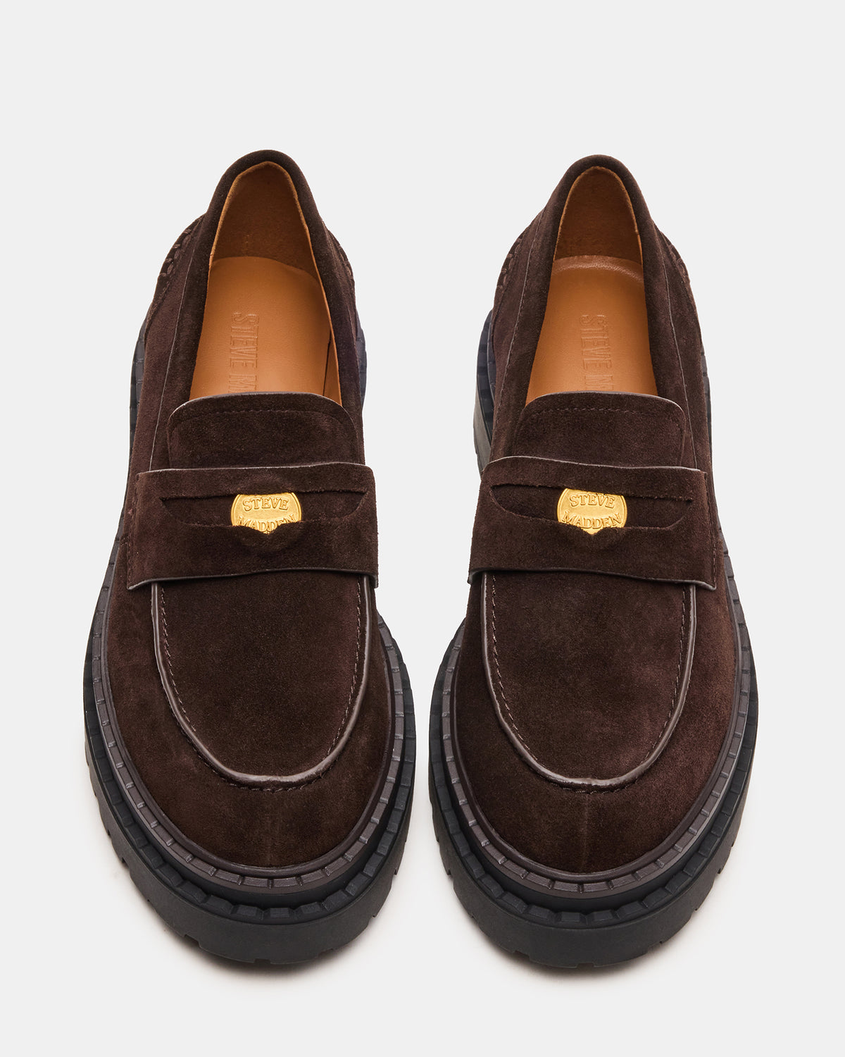 RAFTUS Brown Suede Platform Lug Women's Loafer | Steve Madden