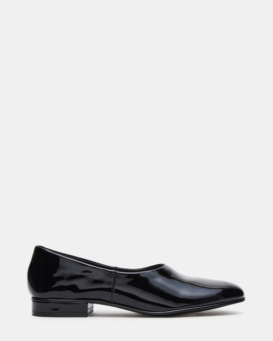 RANDALL Black Patent Ballet Women's Flat | Steve Madden