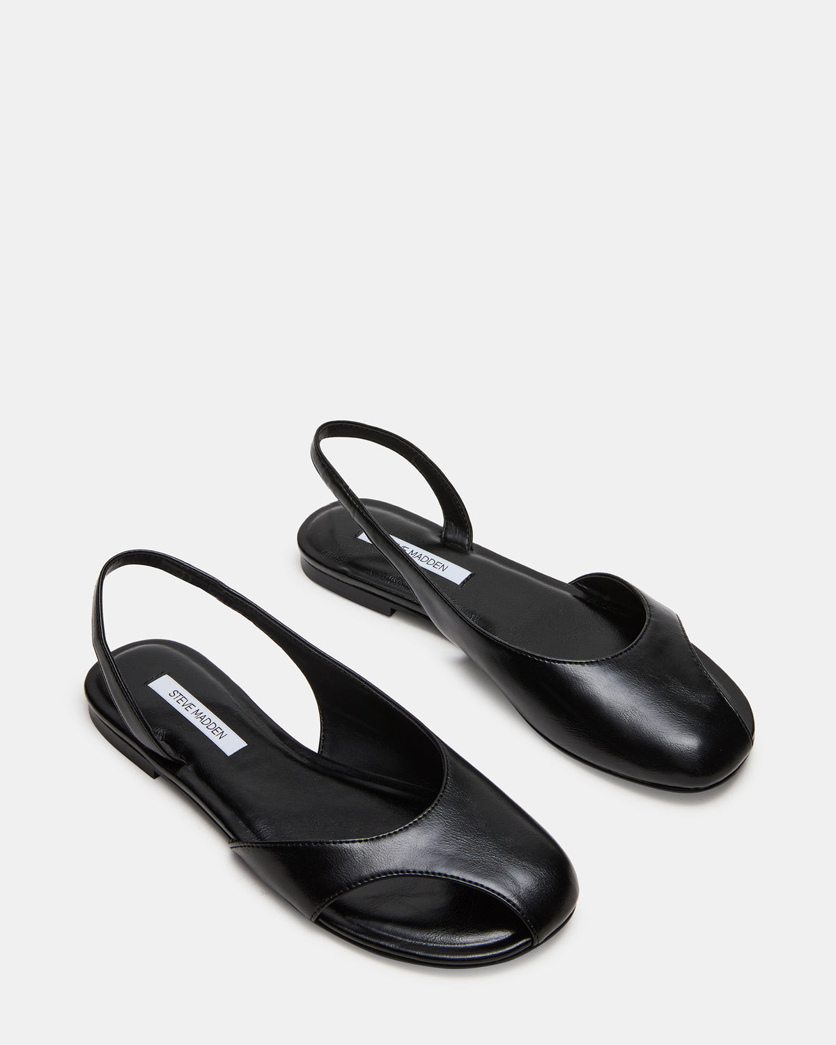 ZEST Black Slingback Cut-Out Round-Toe Women's Flat | Steve Madden