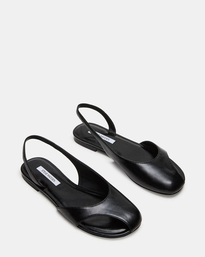 ZEST Black Slingback Cut-Out Round-Toe Women's Flat | Steve Madden