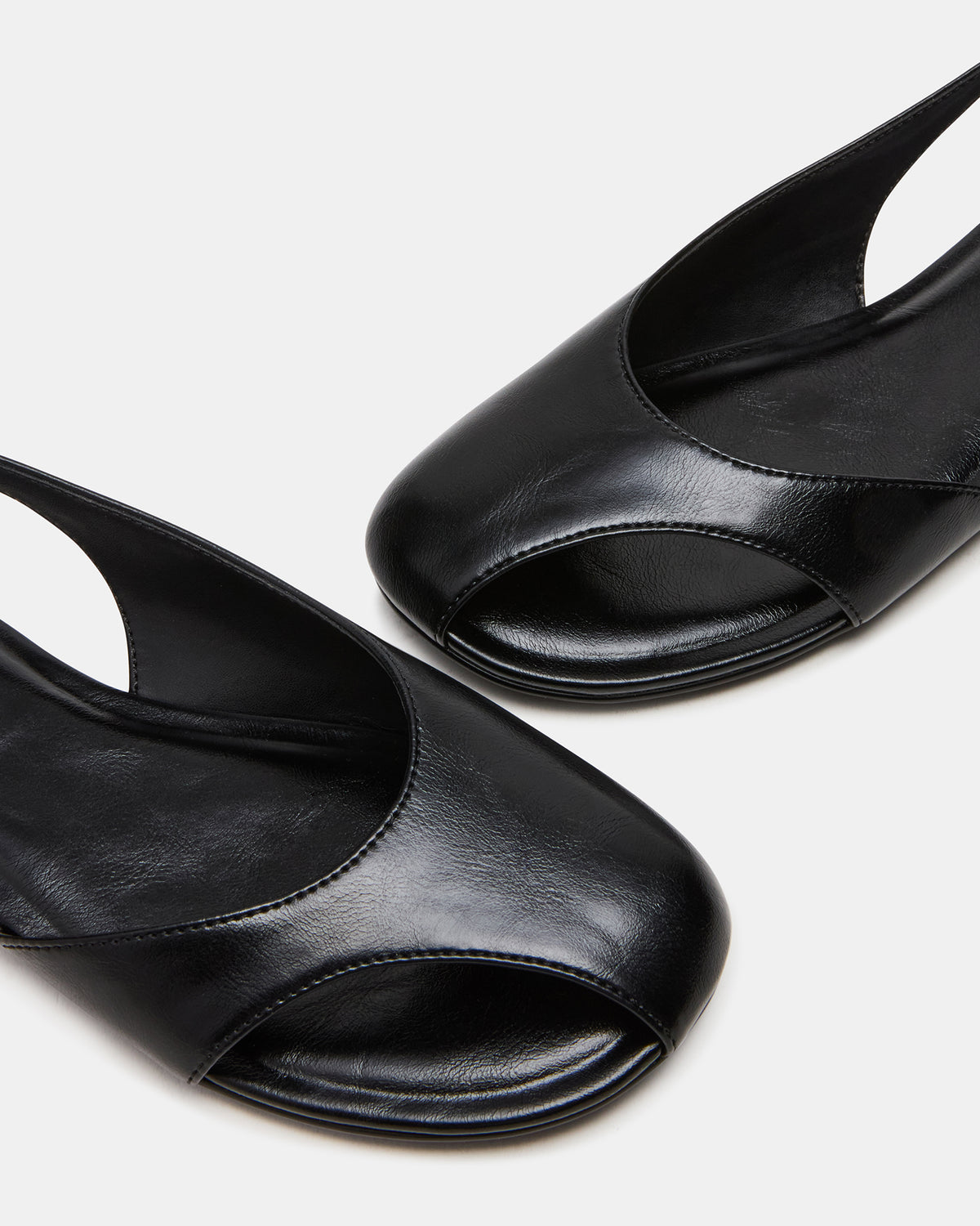 ZEST Black Slingback Cut-Out Round-Toe Women's Flat | Steve Madden