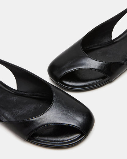 ZEST Black Slingback Cut-Out Round-Toe Women's Flat | Steve Madden