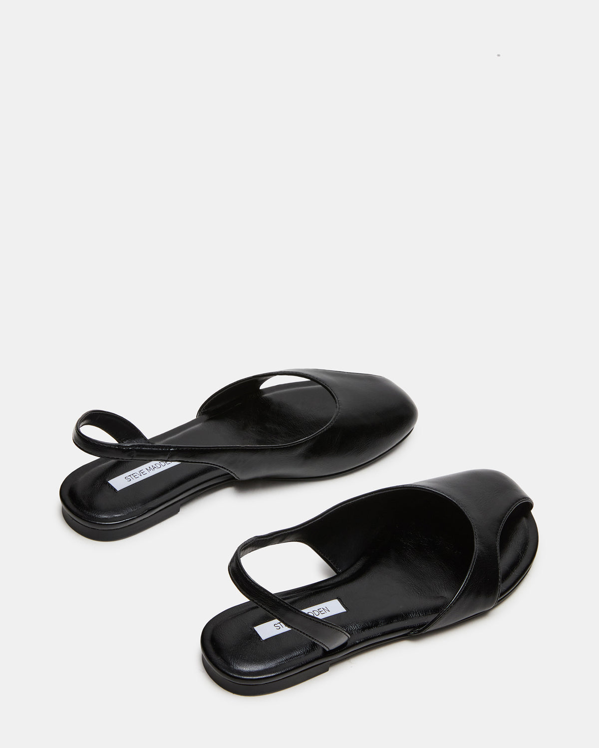 ZEST Black Slingback Cut-Out Round-Toe Women's Flat | Steve Madden