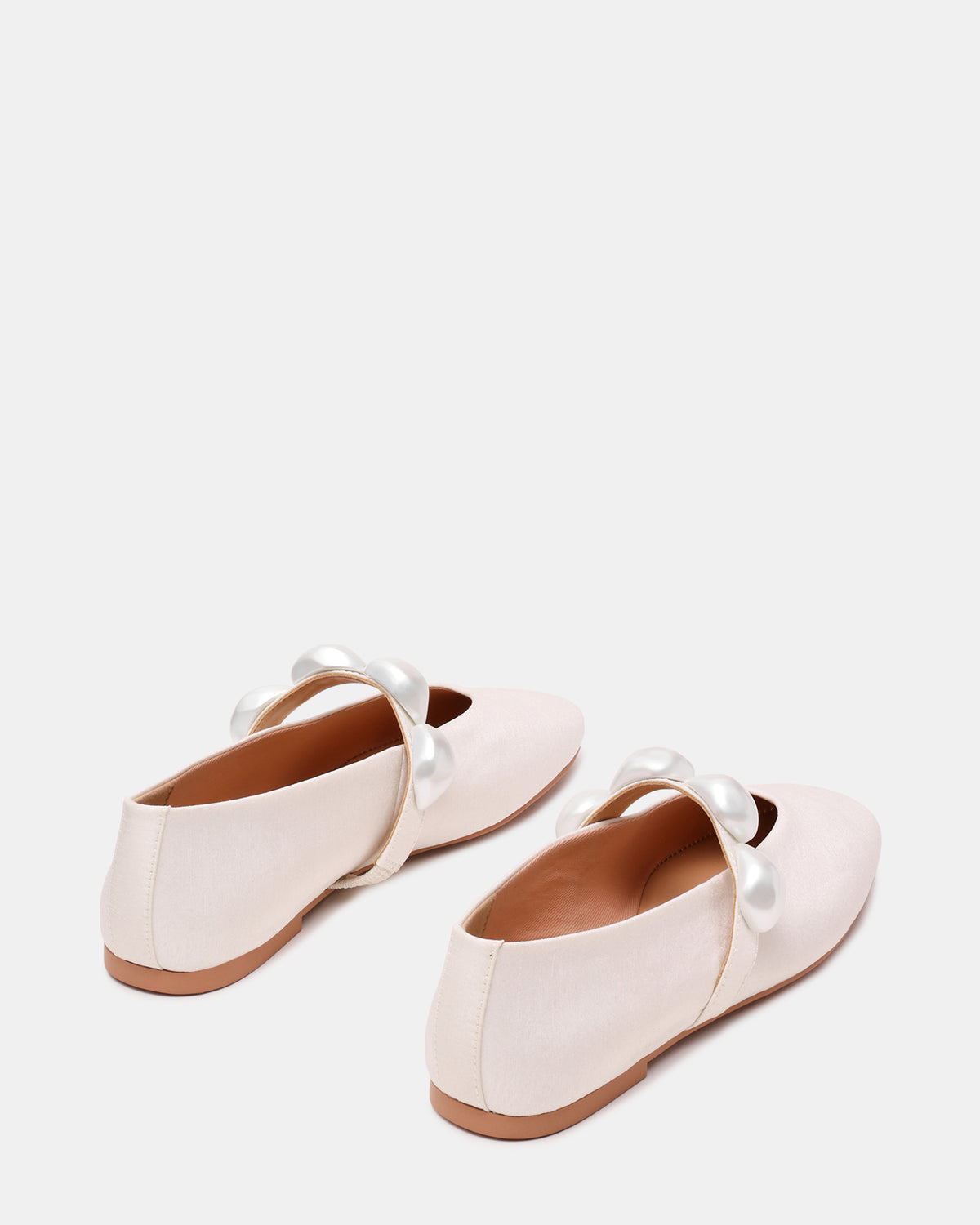 POPPIN Pearl White Mary Jane Ballet Women's Flat | Steve Madden